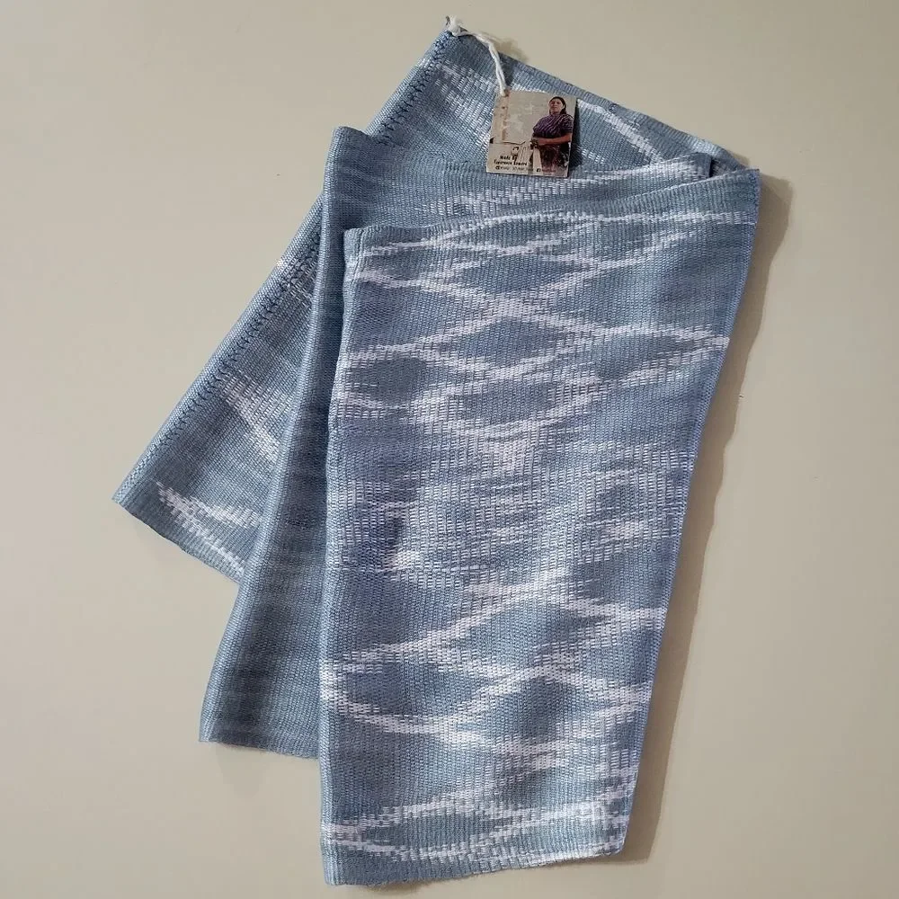 Pixan Light Blue Guatemalan Hand Woven Infinity Scarf